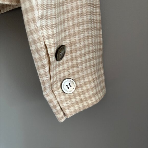 Vintage Givenchy Beige & Sand Gingham Cropped Jacket - Picture 12 of 13